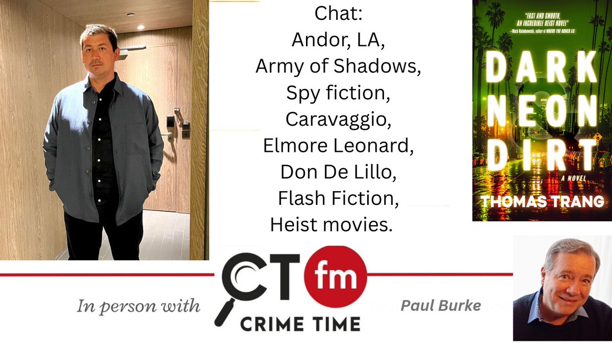 Paulodaburka's tweet image. Sunday book satisfaction - the @CrimeTimeUK FM interviews 
podfollow.com/1556906895 apple.co/3znb7b5 Ajay Chowdhury @ajaychow Anna Sharpe @Anna_Mazz Dame Stella Remington @BloomsburyBooks @heyThomasTrang