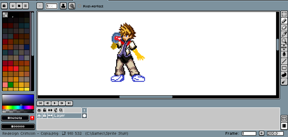 crimson_endless's tweet photo. Roxas pixel art progress

Comissions on DM

#kingdomhearts #roxas #roxaskh #pixelart #aseprite #spriteart https://t.co/0ATgf89IyS