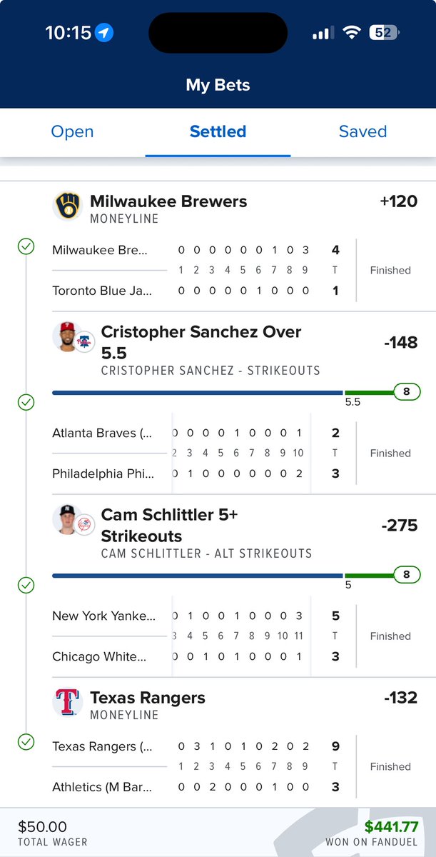 KadowsWrld_Bets's tweet photo. ✅ ✅ ✅ ✅ BANG BANG ‼️ Missed our CFB PARLAY despite being an @OhioStateFB FAN I opted to back @TexasFootball. Just too many unknowns when it came to riding with the Bucs. GLAD WE WERE ABLE TO GET In with this OnE. #MLB #ThisIsMyCrew #LightsUpLetsGo #MILvsTOR #BravesCountry #RingTheBell #ATLvsPHI #RepBX #NYYvsCHC #TEXvsOAK #Gambling𝕏 #SportsBettingX #Sportcoin