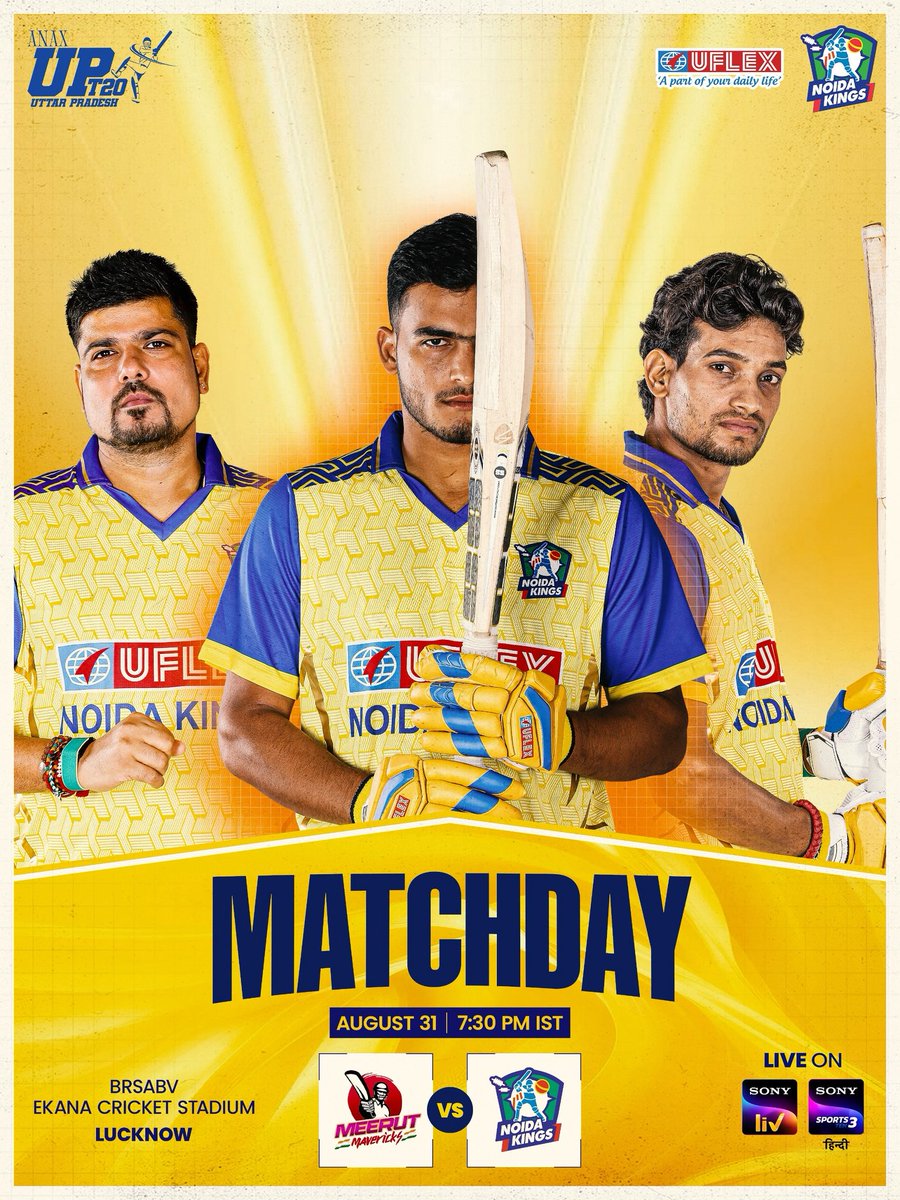 Final league clash — all eyes on victory!

#NoidaKings | #UPKiPehechaan | #NoidaKiJaan | #UPT20League | #KhiladiYahanBantaHai | #UPCA