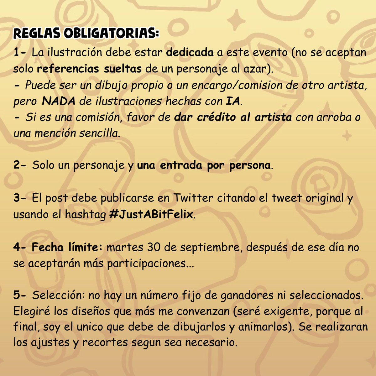 Atención hermanos, como bien sabrán, hace unos días hice un aviso de una mini dinámica de dibujo en la que estoy trabajando.

Pero por algunos comentarios, decidí replantear algunos puntos del mismo, les pido encarecidamente que lo lean si desean participar.

Ahora, fecha limite.