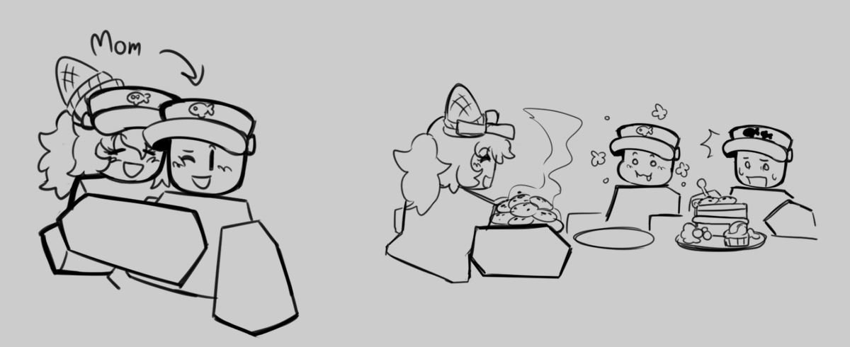 Fact : Ako is Harrington's mom.
- When Harrington was a young, his very plump,Because his mother[Ako] likes to give him snack. 🍽️
- Ako likes to make snack to share with Harrington friends. 🍰
- Now Harrington his looks normal, but he eats a lot. 💔