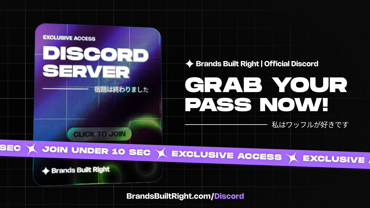 brandsbuiltrite's tweet photo. We've officially launched our Discord!

Join Now: https://t.co/Uo0la0shDN https://t.co/Evet3bD6El