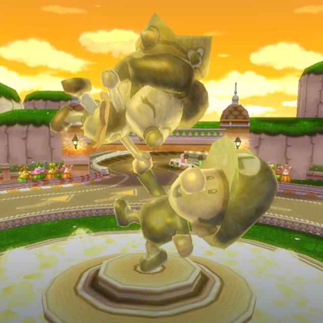 🌼 Daisy and Luigi statues - Mario Kart Wii