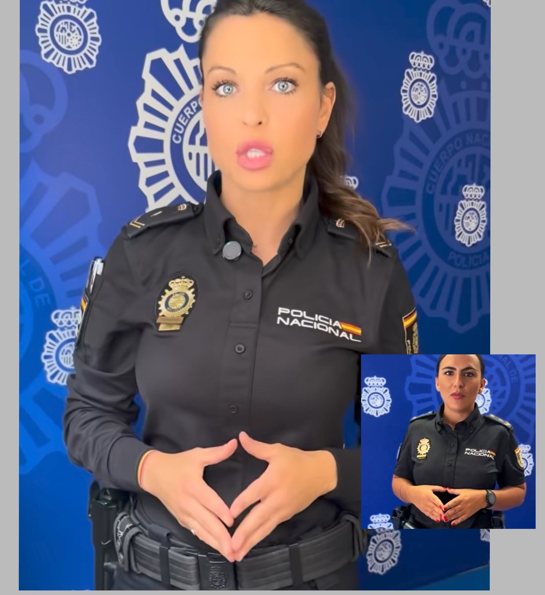 Hoy nos acompaña la Vero 'Heart Breaker'. Esta rompe corazones de ojos celeste, ya se ha cargado 17 matrimonios en el Cuerpo. 

No sabe dónde está la salida de Comisaria porque desde que entró, no ha pisado la calle más, pero ya sabe poner las manitas como Pepi chocho-inflamao.