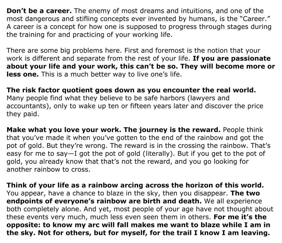 Steve Jobs advice for Young People