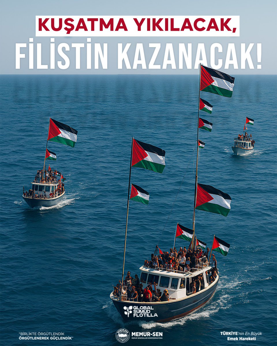Global Sumud Filosu Onurlu Seferine Başlıyor !

Bugün dünyanın dört bir yanından vicdan sahibi insanlar, Global Sumud Filosu’yla abluka altındaki Gazze’ye doğru yola çıkıyor. Barselona’dan, Cenova’dan, Sicilya’dan, Tunus’tan kalkacak 50’den fazla gemi, Akdeniz’in kalbinde