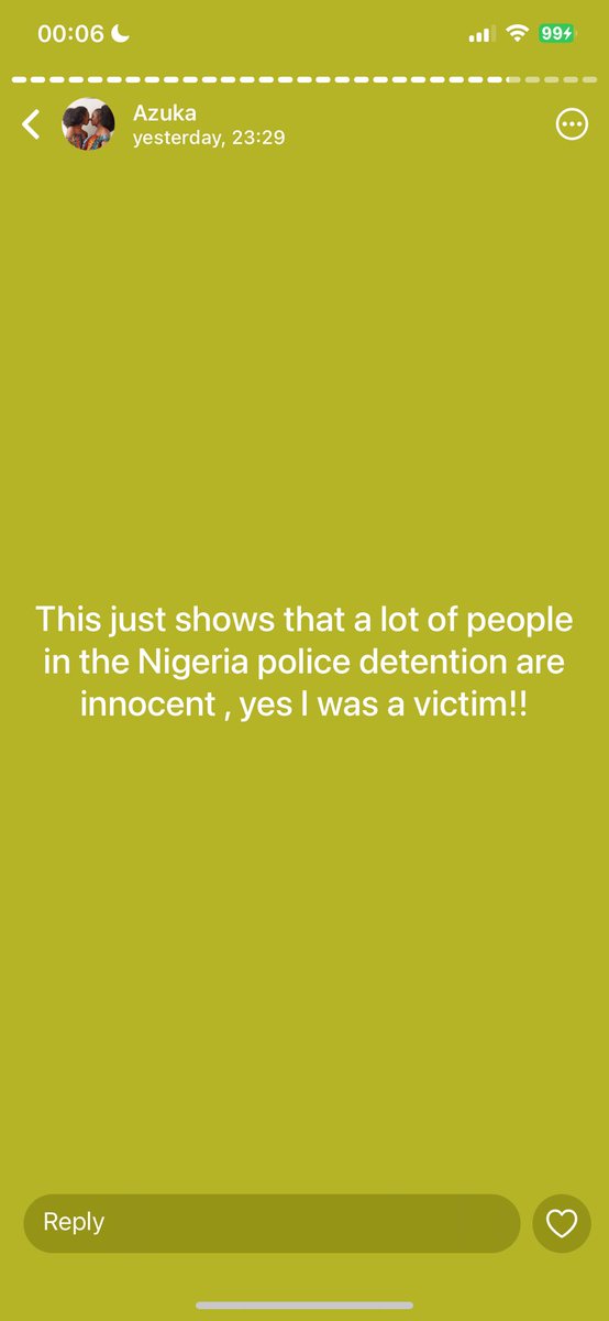 From my WhatsApp this morning. 

If they can do this to my lovely Azuka Ogujiuba, who can they spare?