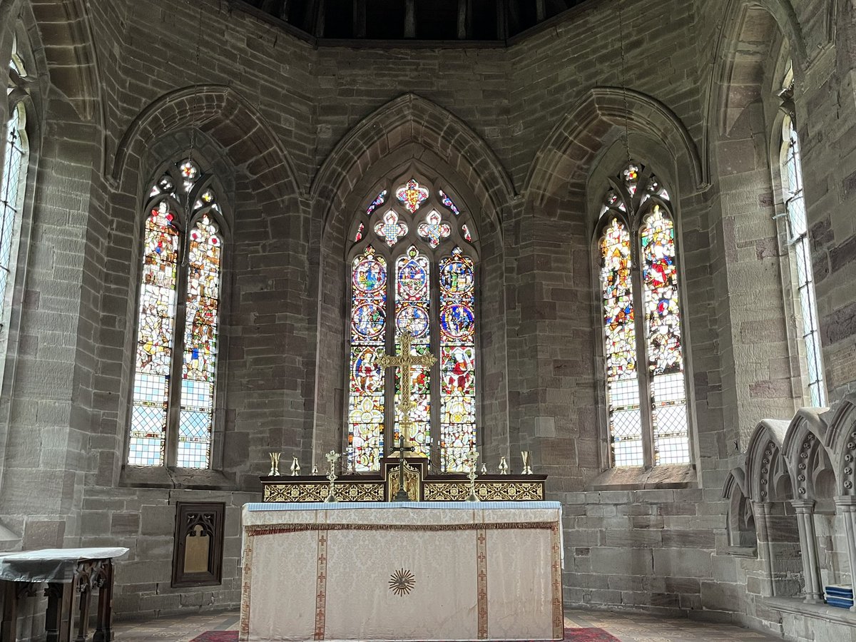 The Nativity of the Blessed Virgin Mary Church, Madley, Herefordshire. #stainedglassSunday #traceryTuesday