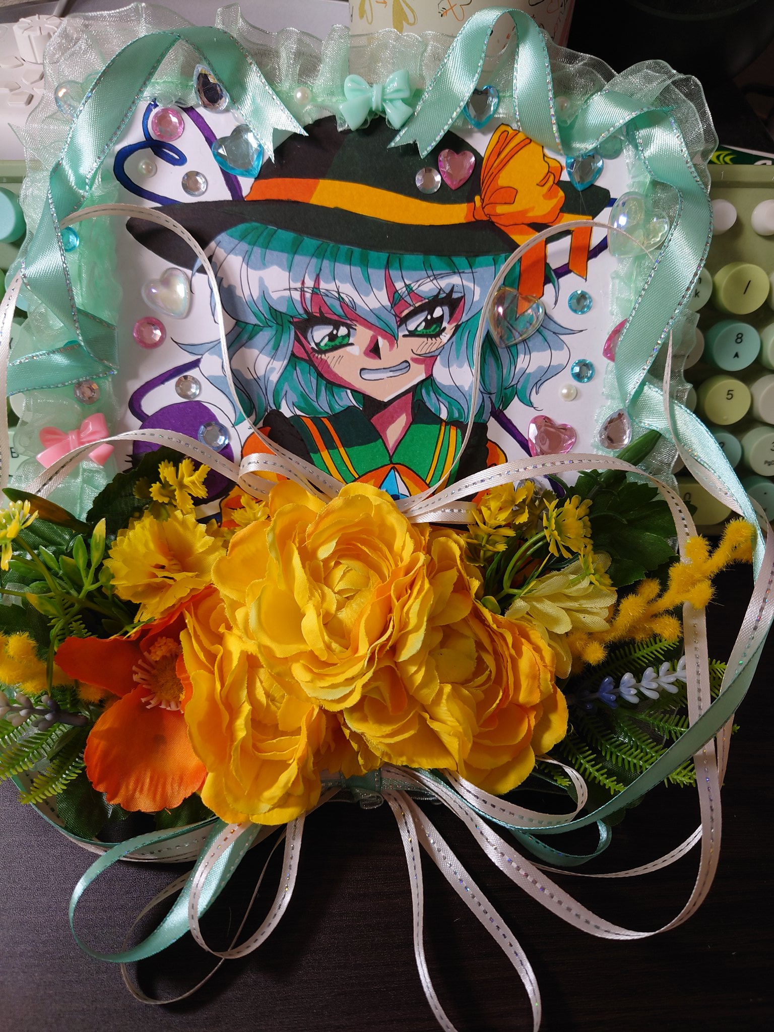 とし　高麗青磁　ひょうたん型 飛翔する天女。鳥の絵柄 動植綵絵 06 紫陽花双鶏図 Ajisai Sokei-zu(Hydrangeas and Pair