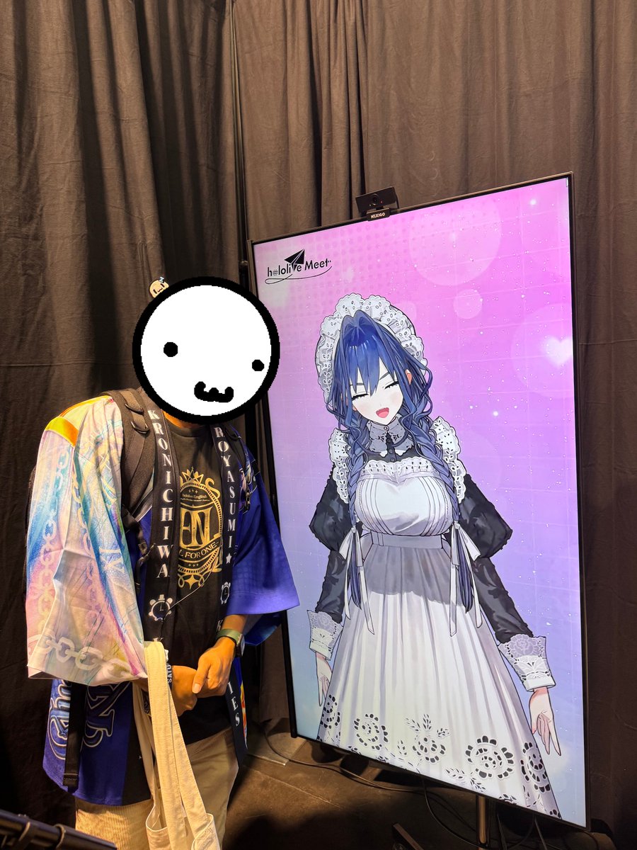 Too excited and nervous to remember what was talked about.

But I do remember how happy I was to finally meet my kamioshi (and how she said I was covered head to toe in kronii merch)
#ANIMEImpulseOC2025 
#hololiveMeet
#OKTK