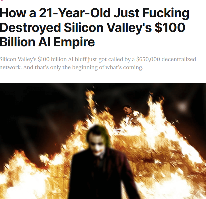 Bittensor 
$TAO

Everyone knows Silicon Valley.
Soon, people will be talking about Bittensor Valley.
This article highlights a brilliant, free, and daring new generation.

Subnet owners like Ridges SN62 <a href="/ridges_ai/">Ridges AI | SN62</a>  or <a href="/Barbarian7676/">Barbarian</a>  (SN123 MANTIS,<a href="/MANTISBittensor/">MANTIS</a>   with SN125