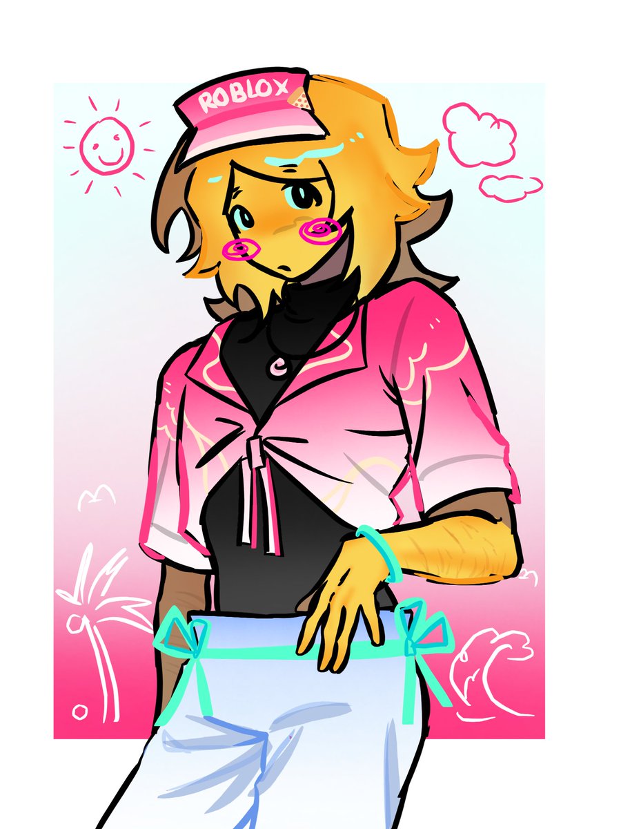 LYNIEEE's tweet photo. HI!! I DREW SUMMER ELLIOT TODAY !!! 🌤🌤💖🌸🌸 #elliotforsaken #forsakenfanart #elliot https://t.co/AEx3i3CQXV