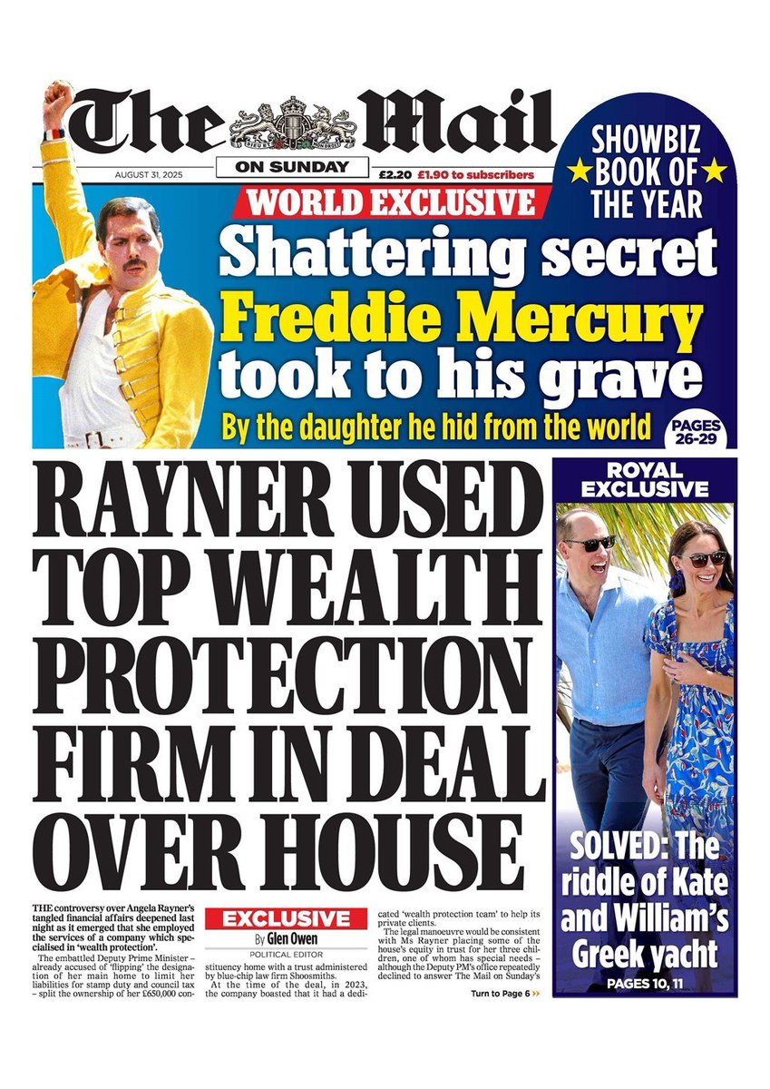 How curious, the same paper breathlessly investigating Labour minister's house, but mysteriously quiet about Tory Lords like Michelle Mone, who funneled £200m of public money to her friends
But let’s keep focus on property paperwork, not proven corruption.
#BBCBreakfast #r4today