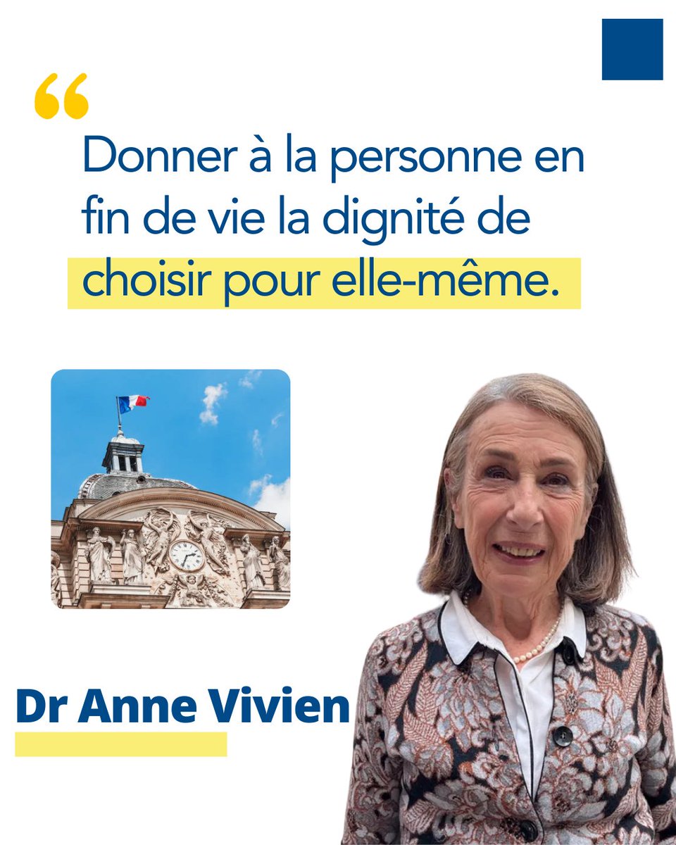 Fin de vie : le #Sénat auditionnera le Dr Anne Vivien, vice-présidente de l'#ADMD, le 4 septembre prochain...
À compter du mardi 7 octobre 2025, le Sénat examinera en séance publique les deux propositions de loi relatives à la fin de vie adoptées en première lecture par