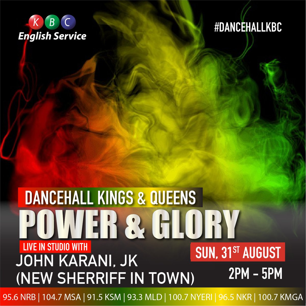 Sweet Reggae Music 2pm - 5pm. Dancehall Kings and Queens with the New Sheriff in town <a href="/kbcenglish/">KBC English Service</a> <a href="/johnkaranijk/">JOHN KARANI JK</a> . Goodtimes are back.
#dancehallkbc