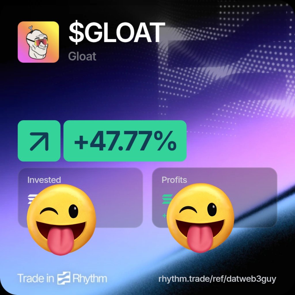 hey guys, i came across this new trading platform called <a href="/TradeInRhythm/">Rhythm</a> referred by <a href="/Chilearmy123/">Clemente</a>, and it's really showing its worth on solana. it launched in late august as invite-only and already has over 12k followers with traders all over ct talking about it.

their alpha