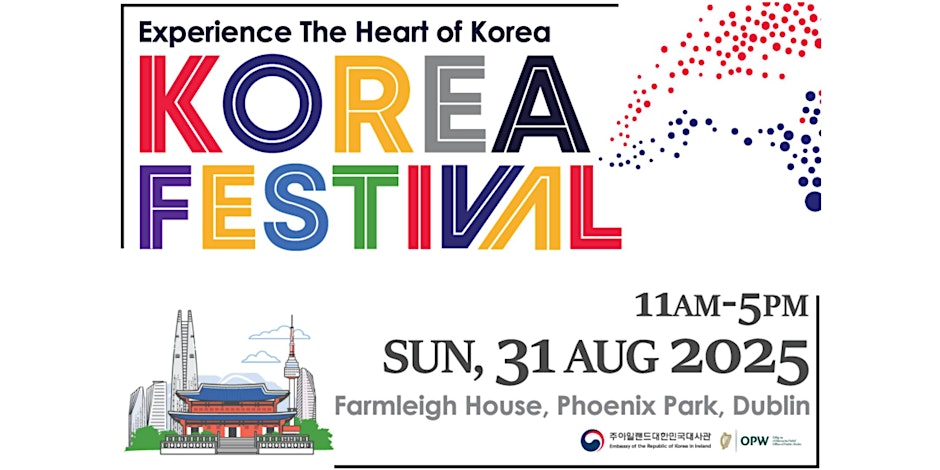 Come and see us today at the Korea Festival in Farmleigh. 
10-15 food trucks offering a variety of delicious dishes, including authentic Korean cuisine! 
1PM Korean Taekwondo Demonstration – Kukkiwon Team
14:30 / Samulnori – Korean percussion music
16:30 / K-pop 
#Kpop #SundayFun