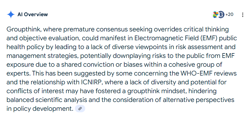 dave_ehs's tweet photo. Somewhat surprisingly, I agree with 'AI'...
#Groupthink #ICNIRP #WHO #EMFs
https://t.co/qCjmUU7YI6 https://t.co/v1FRRfvkR6