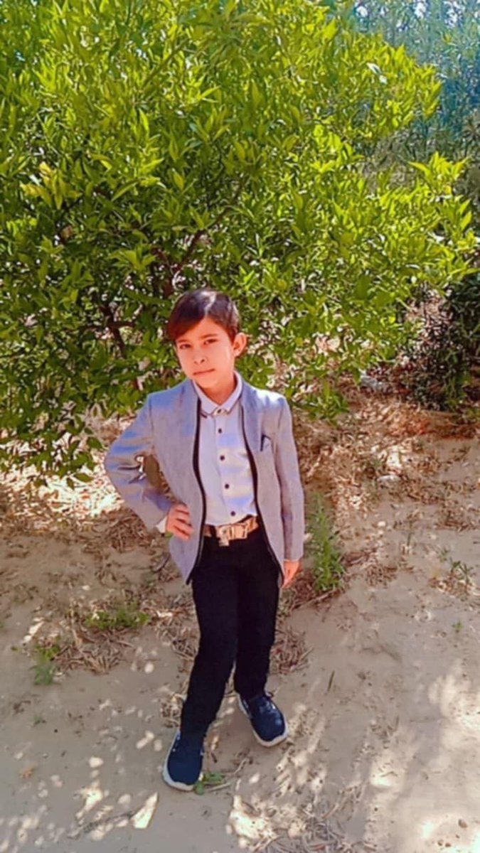 BREAKING: A Palestinian child, Ammar Ahmed Al-Qassas, was killed after being shot in the head by Israeli occupation forces while inside his family's displacement tent north of Khan Younis, according to local sources.