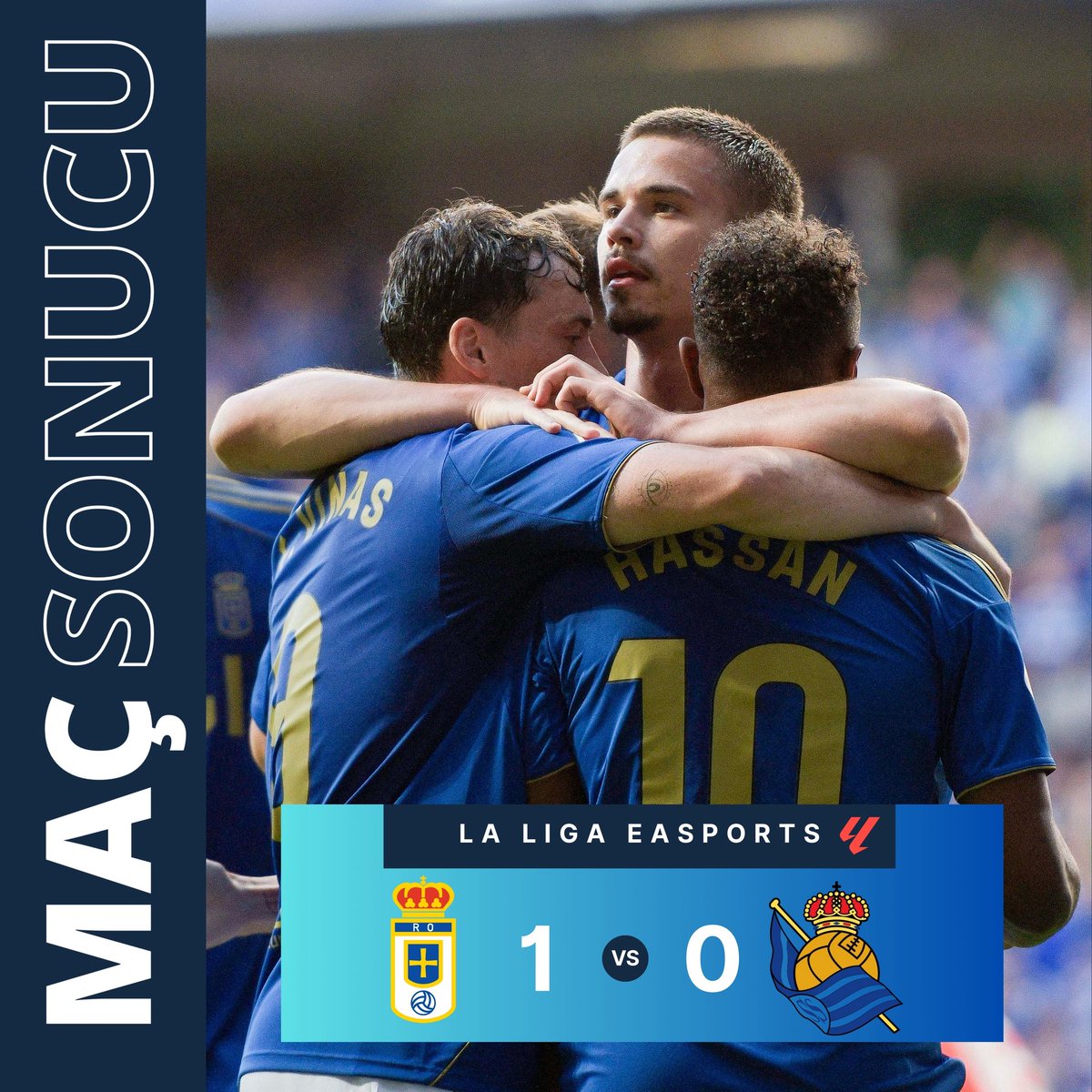 📖 24 yıl sonra La Liga sahnesinde:
✅ İlk golümüz
✅ İlk 3 puanımız
Real Oviedo 1–0 Real Sociedad 💙🤍
Bu şehir, bu tarih, bu gurur! 

#RealOviedo 💙