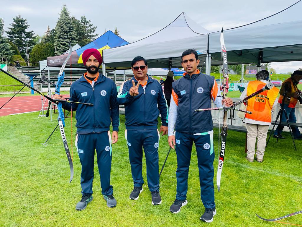 SAI_Aurangabad (@sai_aurangabad) on Twitter photo Golden glory for India! 🇮🇳
Dhanna Ram Godara athlete of SAI Chhatrapati Sambhajinagar clinches Gold 🥇in the Recurve Men’s Open Doubles Final at the European Para Archery Cup - Leg II, defeating Italy in a thrilling contest. 🔥
<a href="/Media_SAI/">SAI Media</a> <a href="/mansukhmandviya/">Dr Mansukh Mandaviya</a> <a href="/khadseraksha/">Raksha Khadse</a> Golden glory for India! 🇮🇳
Dhanna Ram Godara athlete of SAI Chhatrapati Sambhajinagar clinches Gold 🥇in the Recurve Men’s Open Doubles Final at the European Para Archery Cup - Leg II, defeating Italy in a thrilling contest. 🔥
<a href="/Media_SAI/">SAI Media</a> <a href="/mansukhmandviya/">Dr Mansukh Mandaviya</a> <a href="/khadseraksha/">Raksha Khadse</a>
