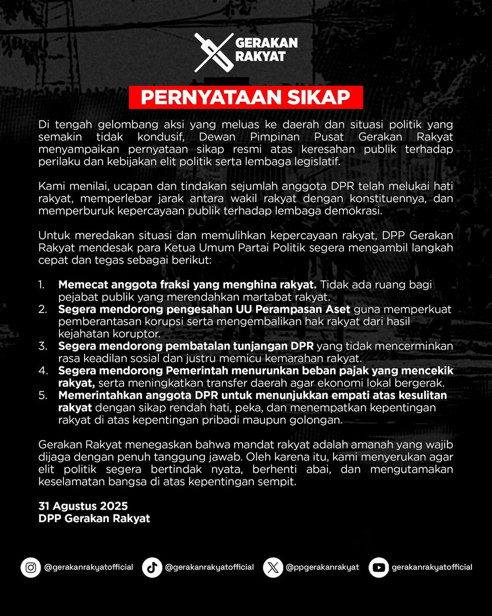 Segera ambil langkah tegas! 

@official_nasdem <a href="/amanatnasional/">amanat nasional</a> @pdiperjuangan <a href="/pk_sejahtera/">PKS (Unofficial)</a> @dpp_pkb @gerindra <a href="/PartaiGolkar/">Partai Golkar</a> <a href="/PDemokrat/">Partai Demokrat</a>