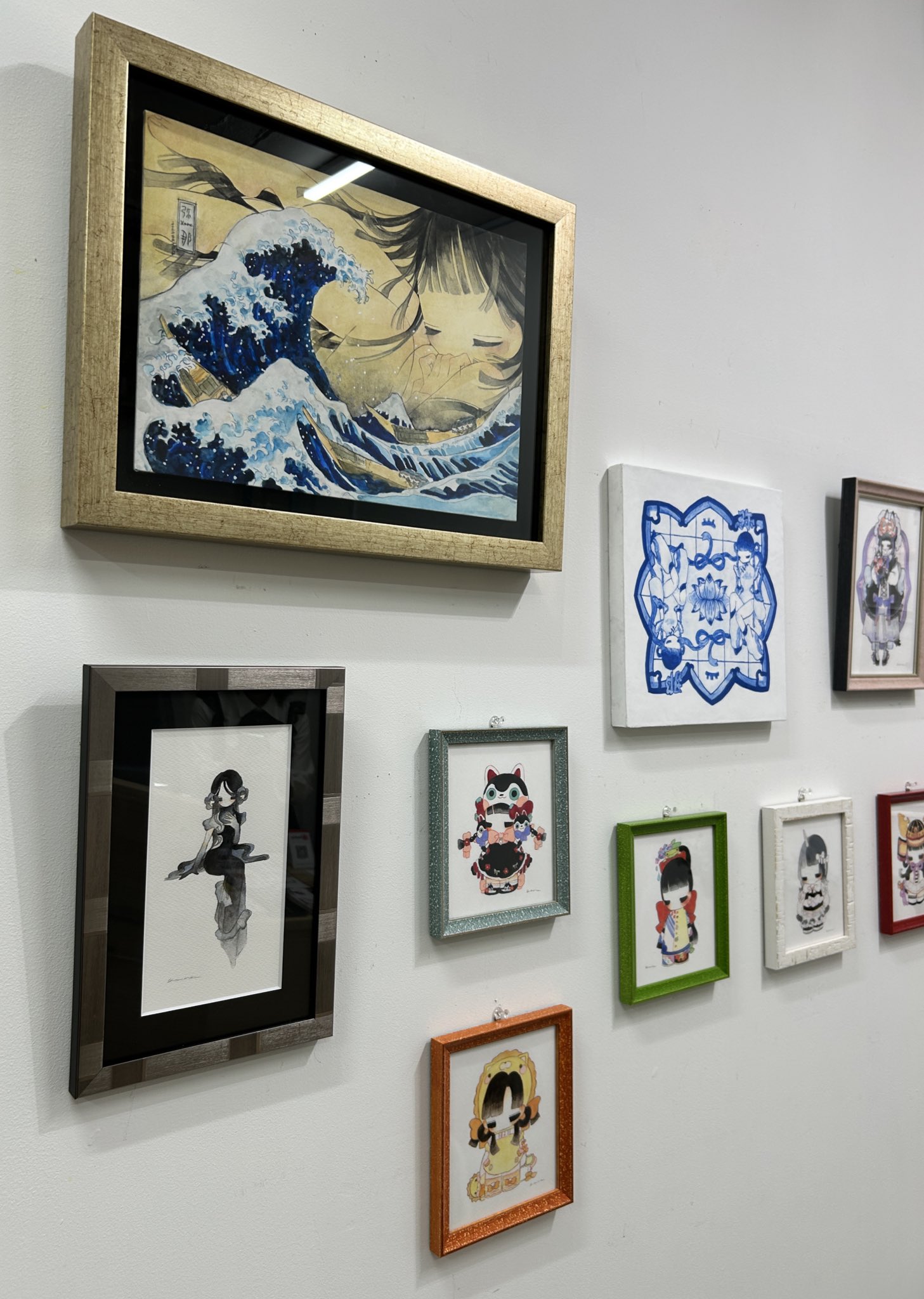 能仲ヤツヲ、ある舞台、希少画な集画、状態良好、新品高級額・額装付 岡本太郎、〈夜〉、希少な額装用画集より、状態良好、新品額装付