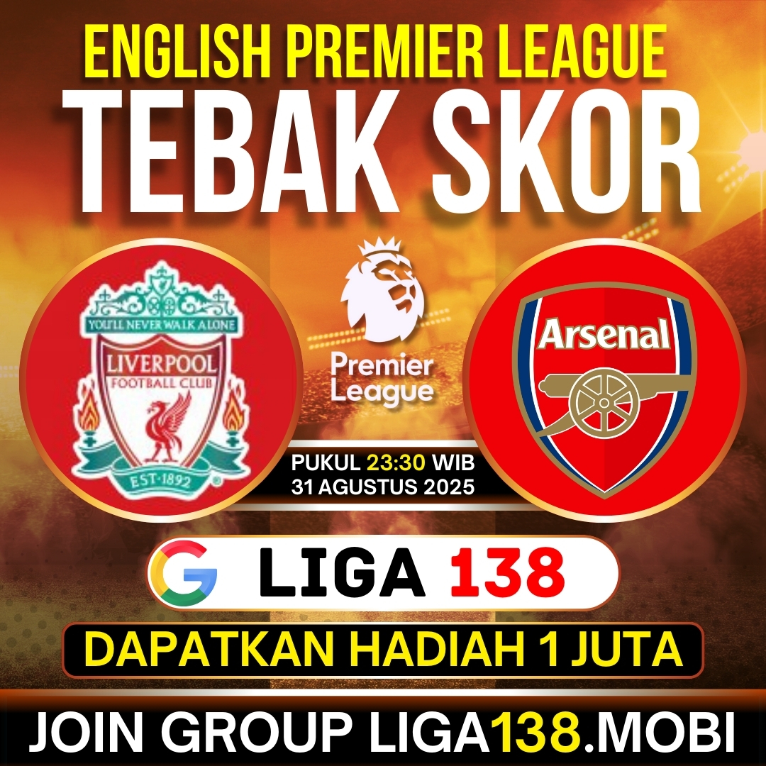 _liga138's tweet photo. 🚀 KUIS TEBAK SKOR LIGA138 🚀

🎯 Liverpool Vs Arsenal
🎯 Rayo Vallecano vs Barcelona

Link: https://t.co/8x57yOjFex
TOTAL HADIAH 1.000.000 UNTUK 100 PEMENANG!!! #tebakskor

#liga138 #eventtebakskor #eventparlay #eventbola #eventmixparlay https://t.co/poFOXoWy66