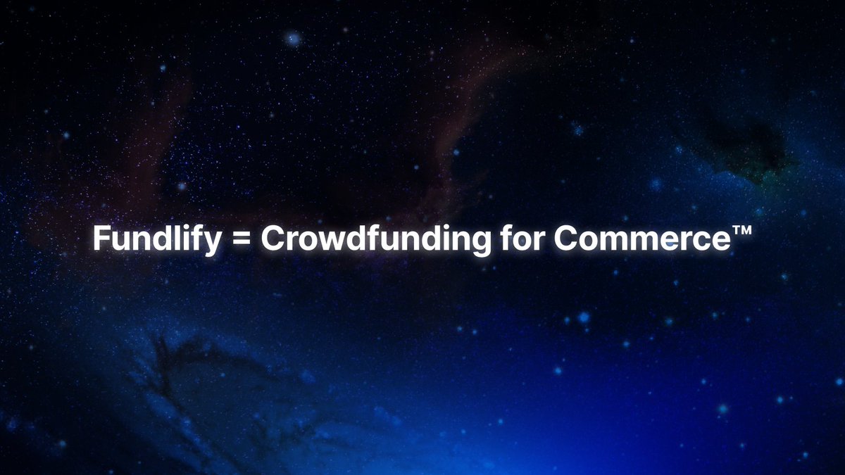 Fundlifyapp's tweet image. #fundlify = Crowdfunding for Commerce