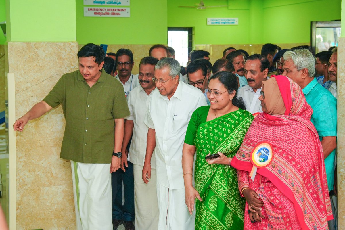 pinarayivijayan's tweet image. Inaugurated the new 4-story, 103-bed building at Feroke Taluk Hospital, spanning 47,806 sq. ft. Built with ₹23.5 crore from KIIFB funds, it features modern facilities like specialty OPs, operation theaters, a trauma care unit, and advanced labs, reinforcing our commitment to…