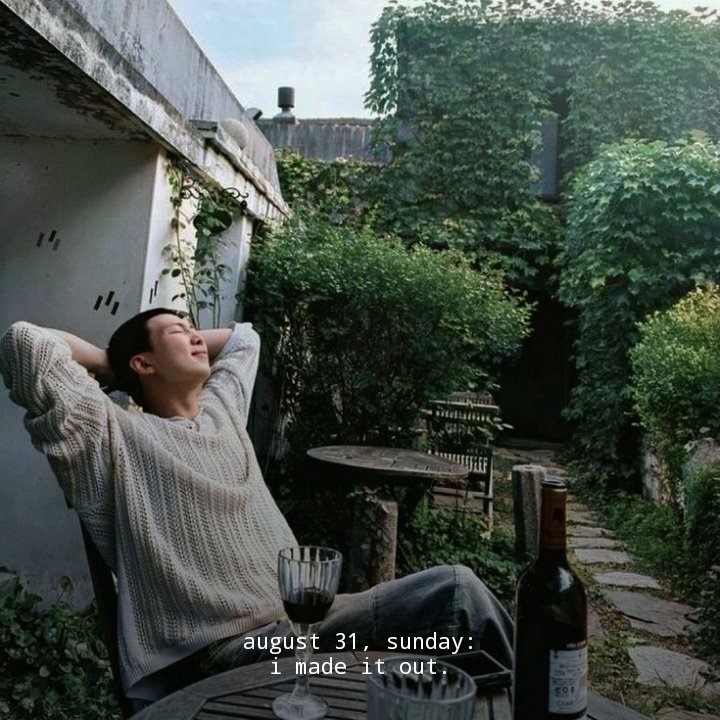 august 31, sunday...
