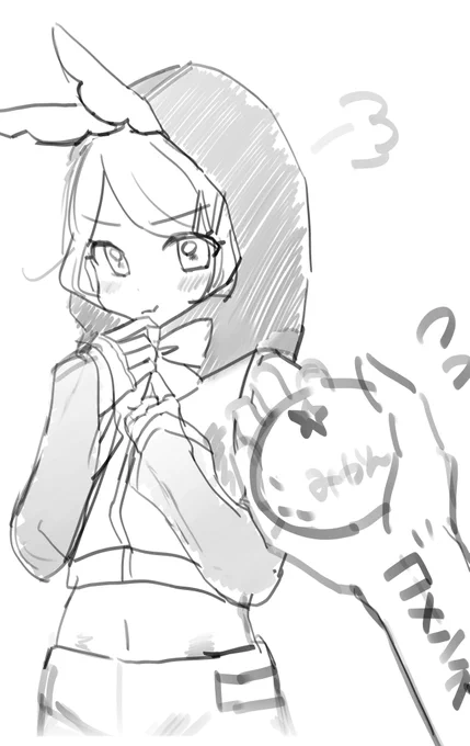 NTリンちゃんのチャックは、拗ねた時のためにあるのでは...😄という妄想。
#鏡音リン 