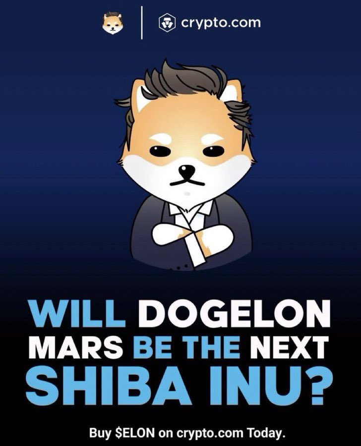 Promotional image asking if Dogelon Mars will be the next Shiba Inu