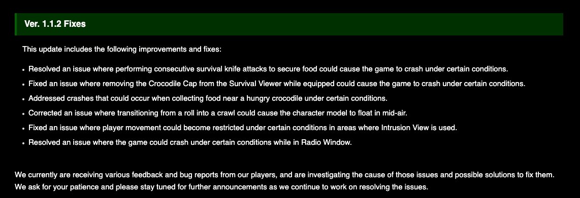 Ver. 1.1.2 update for Metal Gear Solid Delta: Snake Eater (currently available for all platforms)