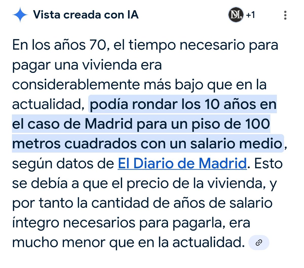 REFLEXIÓN:
Si el franquismo evitó la especulación de la vivienda, donde una persona podía tener una casa trabajando y pagarla en 10 años con el sueldo de una persona y con el socialismo tienes que dedicar 30 años con el sueldo de 2 personas,¿de que lado debería estar el currante?