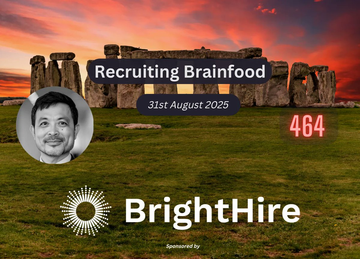 HungLee's tweet image. Recruiting Brainfood - Issue 464
recruitingbrainfood.substack.com/p/recruiting-b…
Valve's amazing New Employee Handbook, State of AI 2025 by Bessemer Ventures, Recruiter Capacity Planners, How Teams Grow Organically, Kickbacks at Walmart and EM dash frequency in job applications...