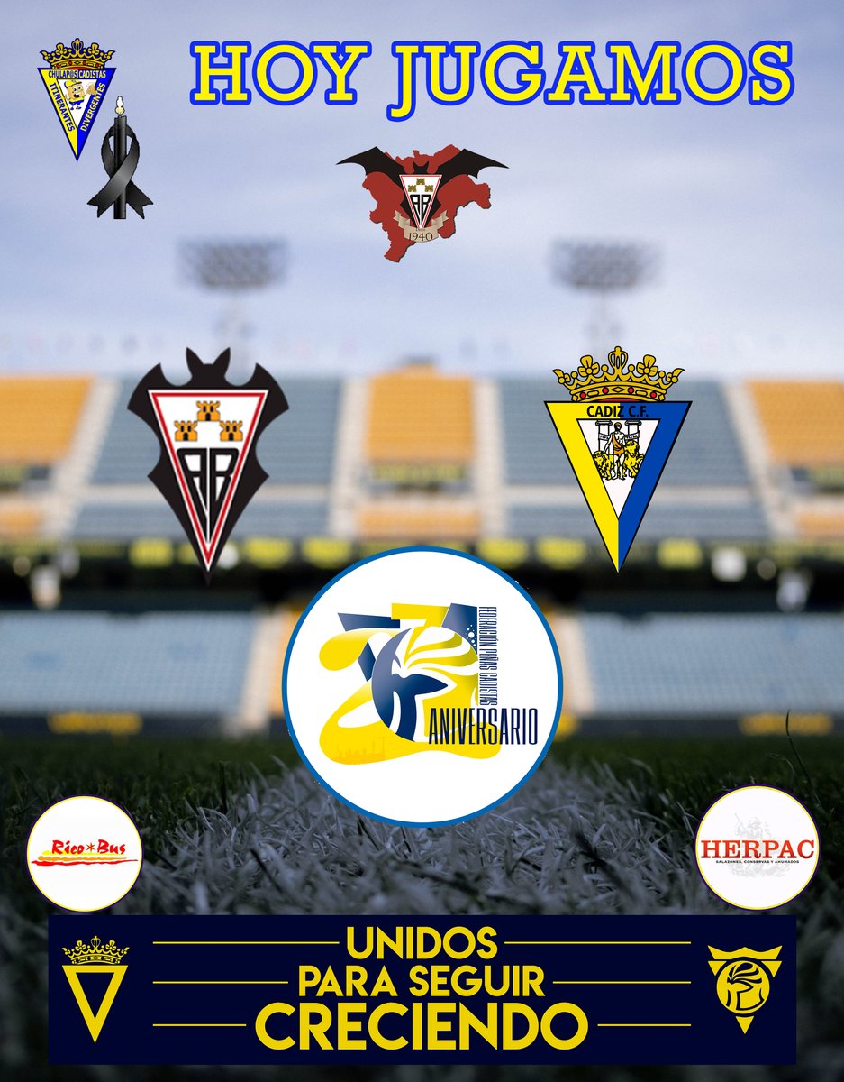 HOY JUGAMOS que fluya la energía entre afición y equipo mas que nuca. un abrazo a la familia <a href="/chulapincadista/">Chulap@s Cadistas</a> por estos duros momentos. #unidosparaseguircreciendo,