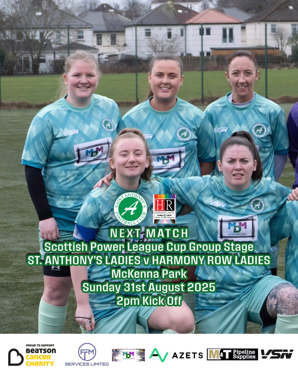 ITS DERBY DAY IN GOVAN!!

Theres a big derby match this afternoon in Govan as the #QueenAnts welcome neighbours <a href="/harmonyrowwfc/">Harmony Row WFC</a> to McKenna Park in the <a href="/RegionalSWFL/">Scottish Women's Football League</a> <a href="/ScottishPower/">ScottishPower</a> League Cup group stage

Kick Off 2pm!