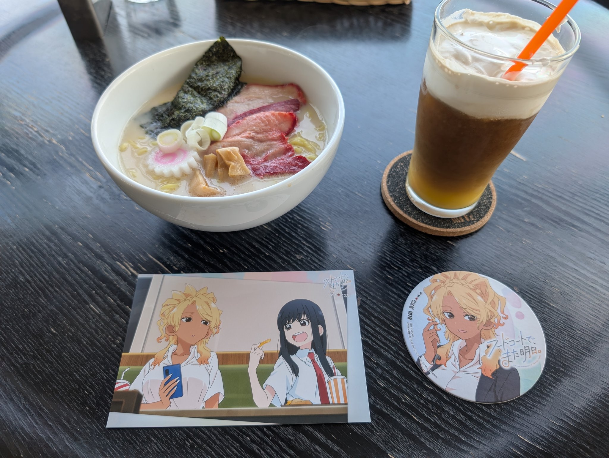 フードコートで また明日 フド明日　マチアソビカフェ 　ポストカード&コースター TVアニメ「フードコートで、また明日。」コラボ特設ページ