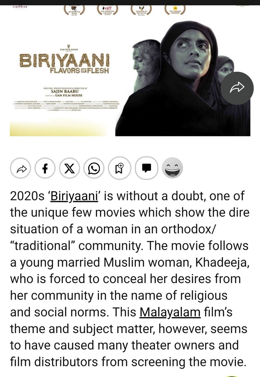 ALL HAIL ME 🐯 🚩 (@nnb9999) on Twitter photo Then why biriyaani movie got boycott calls & it was not allowed to screen in theatres in Kerala ? <a href="/VarierAravind/">Aravind Varier</a> Then why biriyaani movie got boycott calls & it was not allowed to screen in theatres in Kerala ? <a href="/VarierAravind/">Aravind Varier</a>