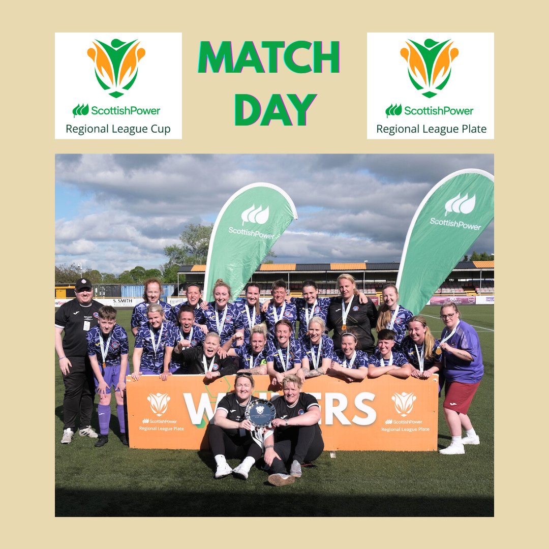 MATCH DAY

Games across all eight groups in the <a href="/ScottishPower/">ScottishPower</a> Regional League Cup and Plate today, including derbies in Perthshire, Govan and Edinburgh! Good luck to all teams. #BeTheDifference