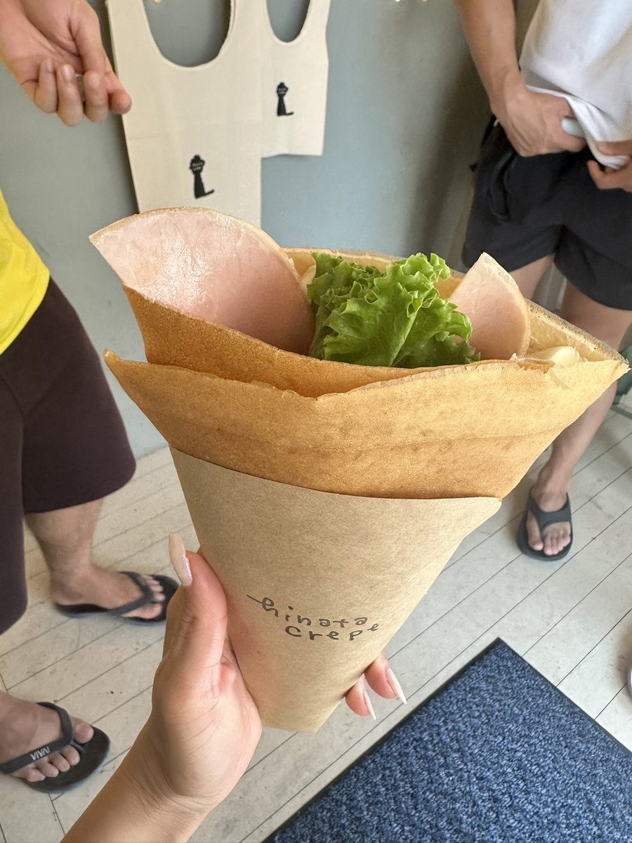 昨日ハムクリームチーズクレープ美味しかったな