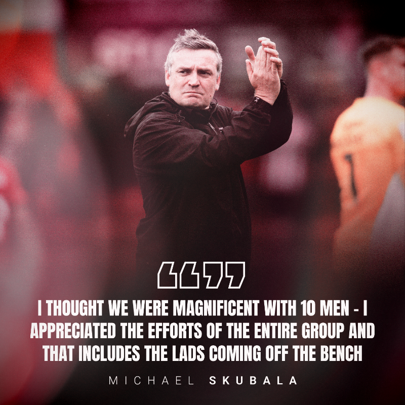 LincolnCity_FC's tweet photo. 📖 Michael Skubala was proud of his side after a battling performance against Mansfield.
#LINMAN