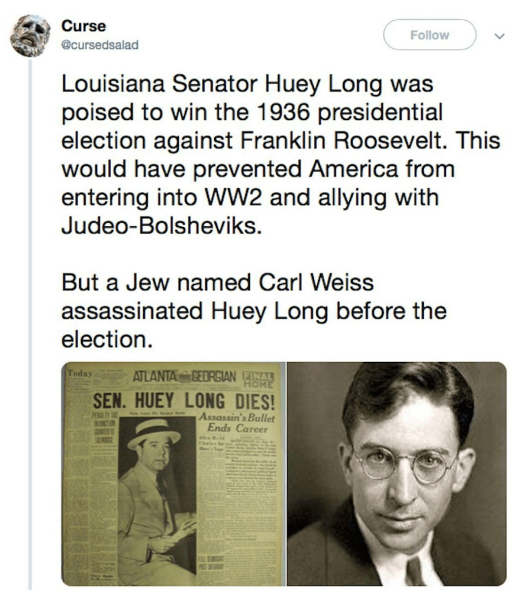 Classicist. ✝️ (@classicist9999) on Twitter photo Now, what are the odds that a jew would assasinate America First candidate for the 1936 presidential election?
One in six million?🤔🤡🙉
Follow <a href="/Classicist9999/">Classicist. ✝️</a> Now, what are the odds that a jew would assasinate America First candidate for the 1936 presidential election?
One in six million?🤔🤡🙉
Follow <a href="/Classicist9999/">Classicist. ✝️</a>