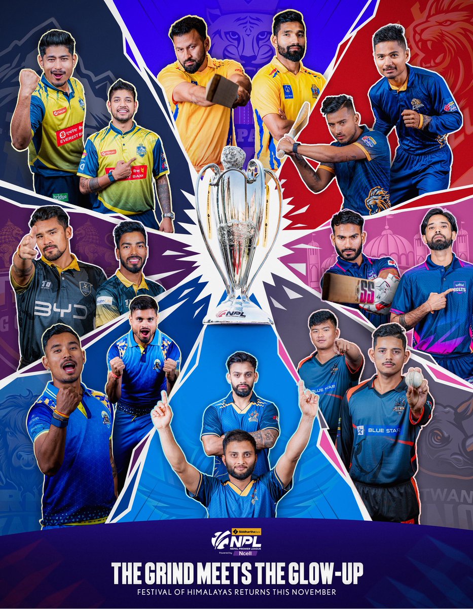 OfficialNPLT20's tweet image. From grind ➝ glow-up !

📅 Nov 17 - Dec 13, 2025
Catch the madness, catch the vibes🔥

#SBLNPL | #NepalCricket
