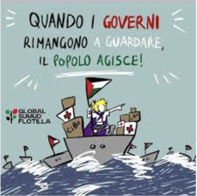 La Global Sumud Flotilla si muove oggi per portare aiuto alla popolazione palestinese. Mi unisco idealmente a una navigazione ostinata e contraria che nei momenti di tempesta globale è l'unica andatura da tenere per recuperare la dignità propria e dell'altro. #globalsumudflotilla
