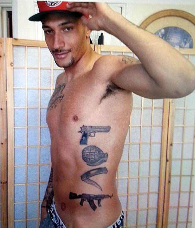 We want to talk about what’s embarrassing? 

With a man who literally tattooed “love” spelt in weapons onto his body at 30 years old?