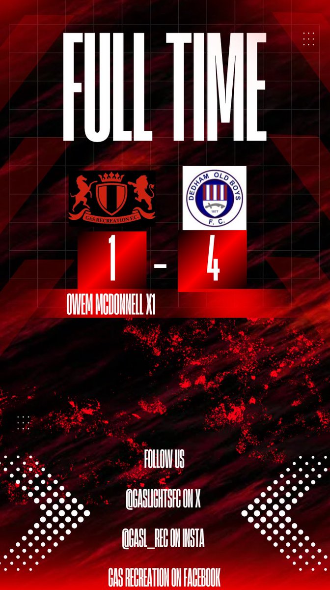 Well done to <a href="/DedhamOldBoysFC/">Dedham Old Boys FC</a> who worked hard after going 1-0 down