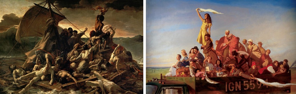 Fgdesnoyer's tweet image. ¿Parecidos razonables?
La balsa de la medusa, 1819. Théodore Géricault
Homeland, 1994. Bo Bartlett.